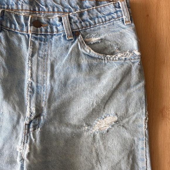 Vintage distressed Levis 619 orange tab - Picture 7 of 13